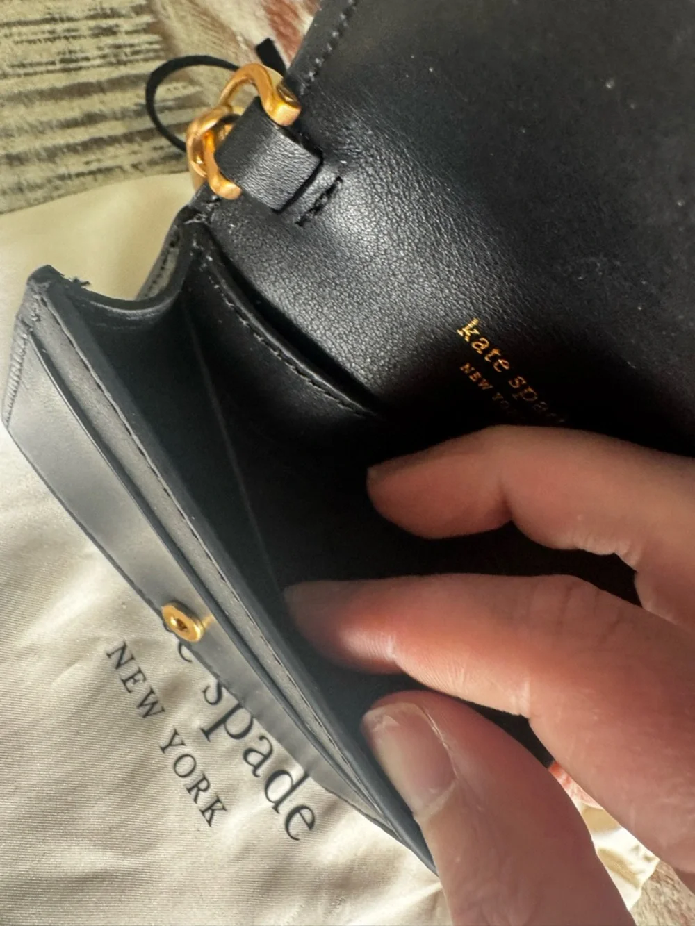 Kate Spade Black Velvet Pearl Handle Mini Bag - Picture 6 of 9